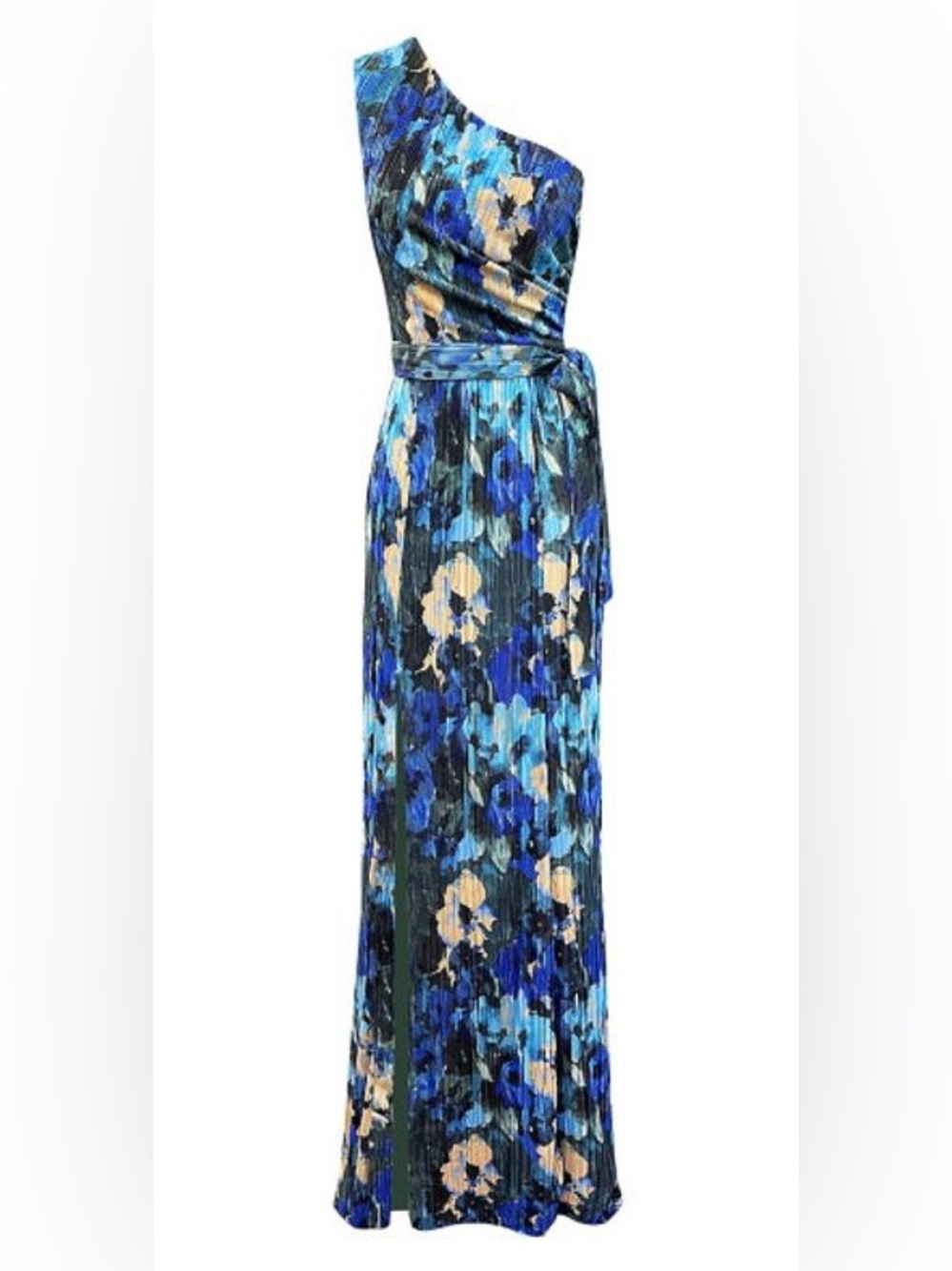 Dress the Population Bella Floral Plissé One-Shoulder Dress. Size S. Worn Once - Picture 4 of 6